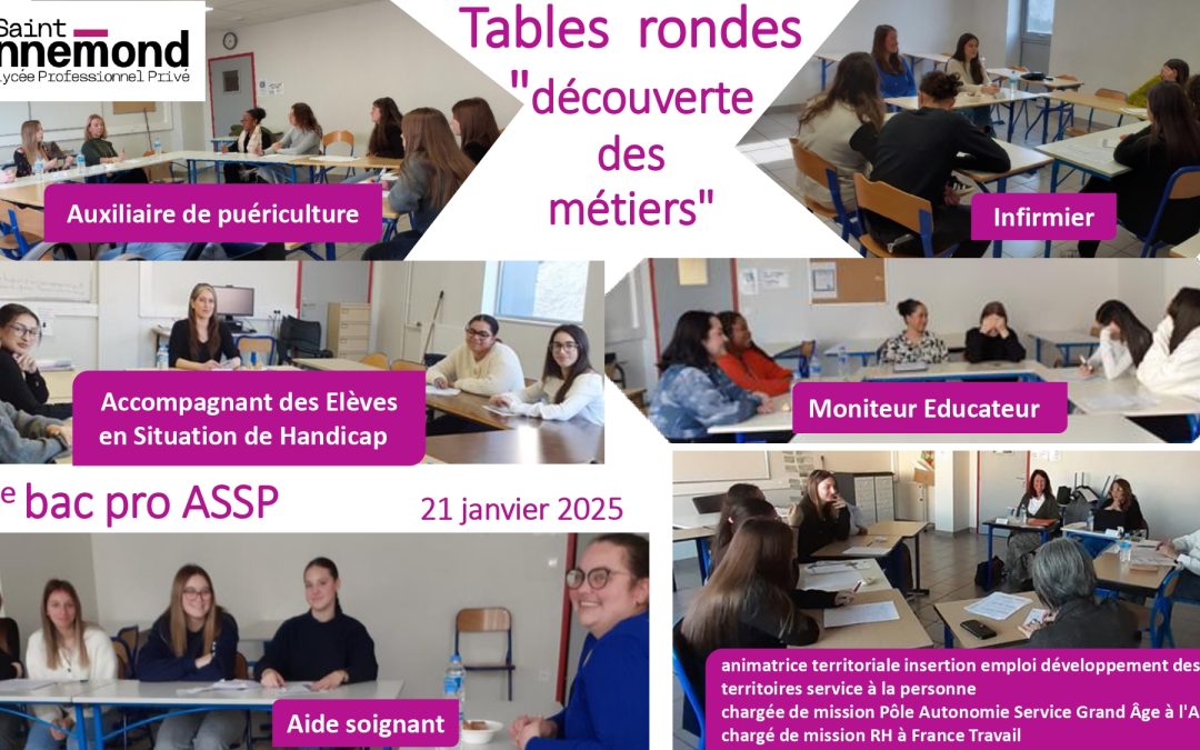 Tables rondes « découverte des métiers »